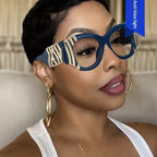 Personalized Heavy-metal-style Plain Glasses With Blue-light Protection - Viexta