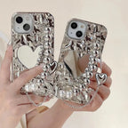 Heart Shape Mirror With Bracelet iPhone Case - Viexta