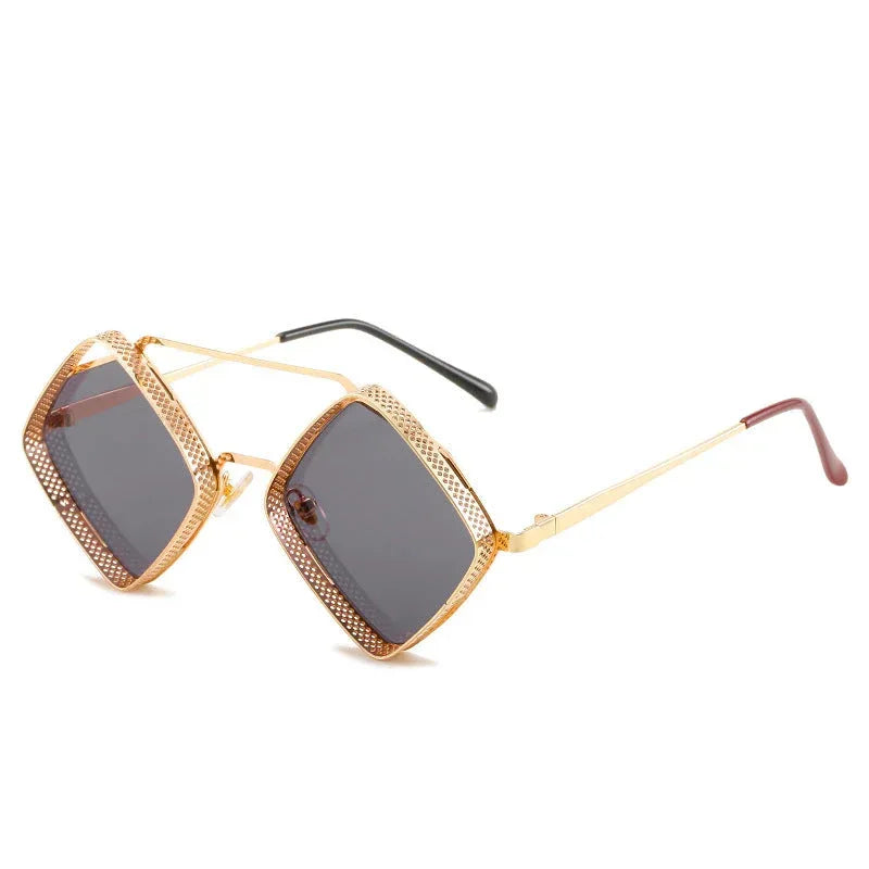 fashion-metal-rhombus-beam-sunglasses - Viexta