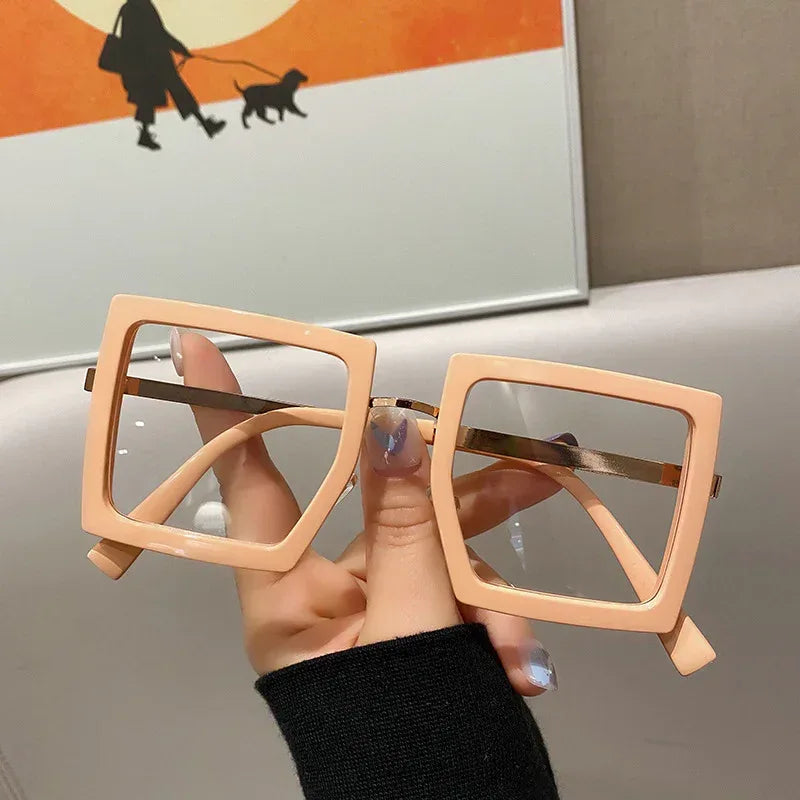 Netflix Model Thick Frame Square Glasses - Viexta