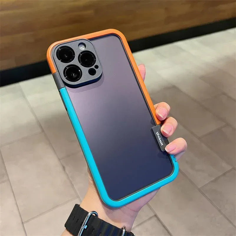 Contrast Color Cooling Soft iPhone Case - Viexta