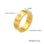 Titanium Steel Flower Ring - Viexta