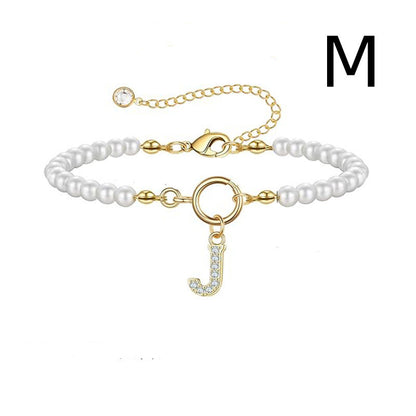 6mm Pearl Bracelet Buckle Letter