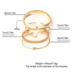 Geometric Circular Open Bracelet