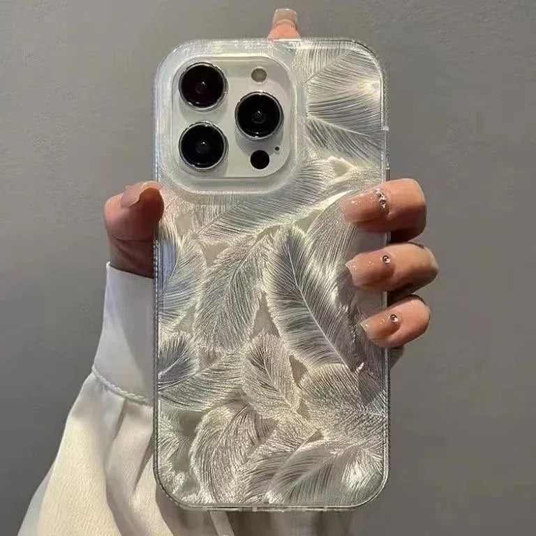 Feather Pattern Gradient iPhone Case - Viexta