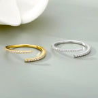 Cold Micro-set Zircon Adjustable Ring - Viexta