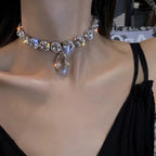 Crystal Clavicle Choker Neckpiece - Viexta