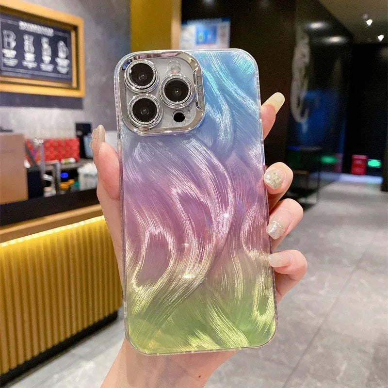 Drop-resistant Women's Gradient Lens iPhone Case - Viexta