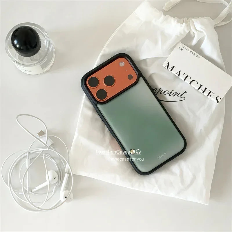 Instagram Minimalist Solid-color Gradient Matcha Green iPhone Case - Viexta