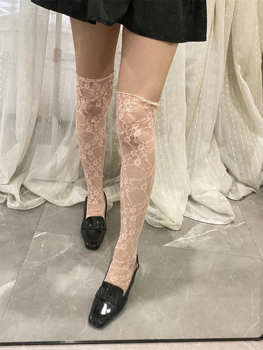 Influencer Stretch Lace Over-the-knee Stockings