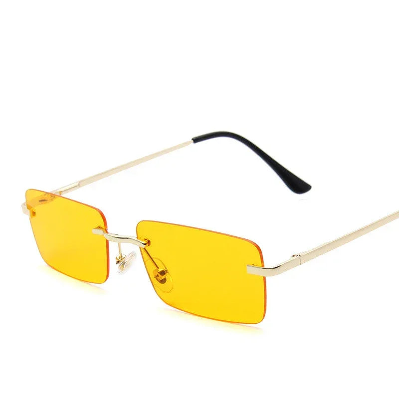 Rimless sunglasses women square - Viexta