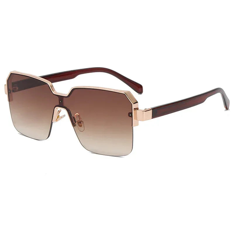 Minimalist Light Luxury Half Frame Sunglasses - Viexta