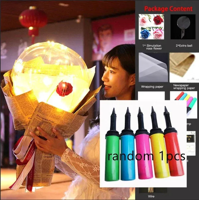 LED Luminous Balloon Rose Bouquet - Viexta