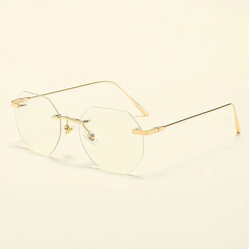 frameless-spectacle-frame-gold - Viexta