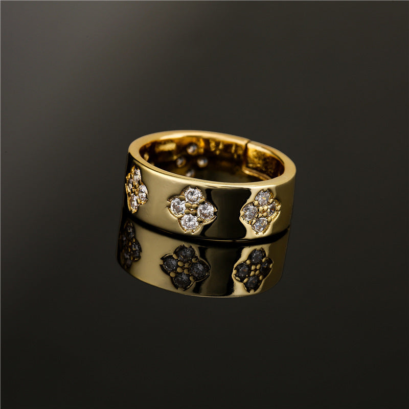 Brass Micro-gold Plated Floral