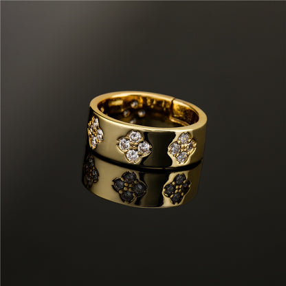 Brass Micro-gold Plated Floral