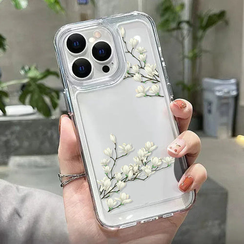 Antique Flower Transparent iPhone Case - Viexta