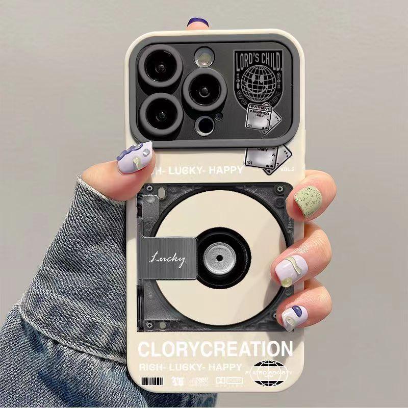 cd-record-large-window-silicone-iphone-case - Viexta