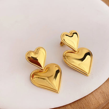 Dual Heart Earrings