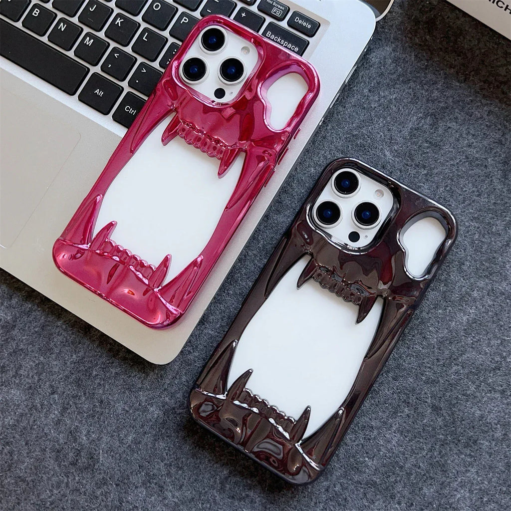 Electroplated Tiger-tooth Skull iPhone Case - Viexta