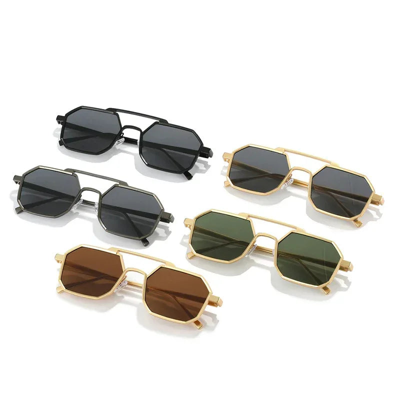 Top Bar Geometric Frame Fashion Glasses - Viexta