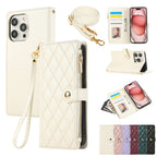 Diamond Chanel's Style Zipper Crossbody Rope iPhone Case - Viexta