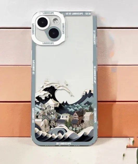 3d-visual-landscape-silicone-anti-drop-iphone-case - Viexta