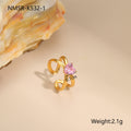 Stainless Steel Zircon Ring For Women