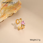 Stainless Steel Zircon Ring For Women