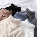 Women's Solid Color Turtleneck Sweater - Viexta
