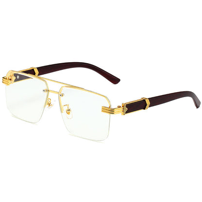 Semi-rimless Square Sunglasses