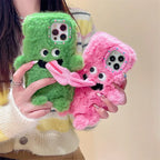 Funny Sticking Tongue Out Cartoon Plush iPhone Case - Viexta