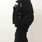 Gothic Black Hoody Dress - Viexta