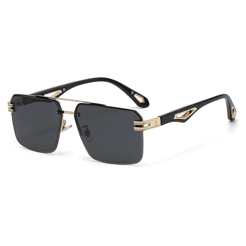 Frameless Cut-Edge Double-Bridge Sunglasses - Viexta