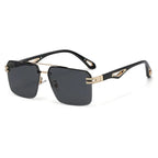 Frameless Cut-Edge Double-Bridge Sunglasses - Viexta