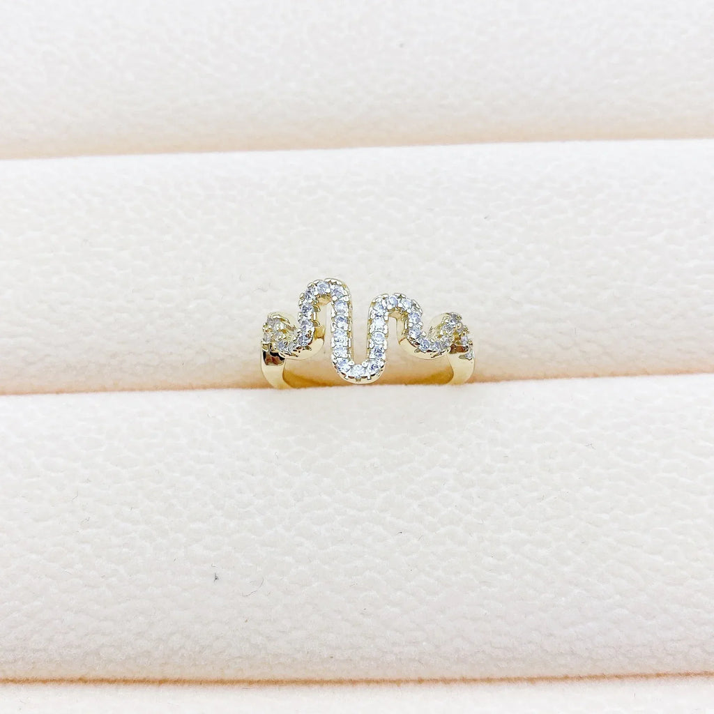 Micro Inlaid Zircon Geometric Ring - Viexta