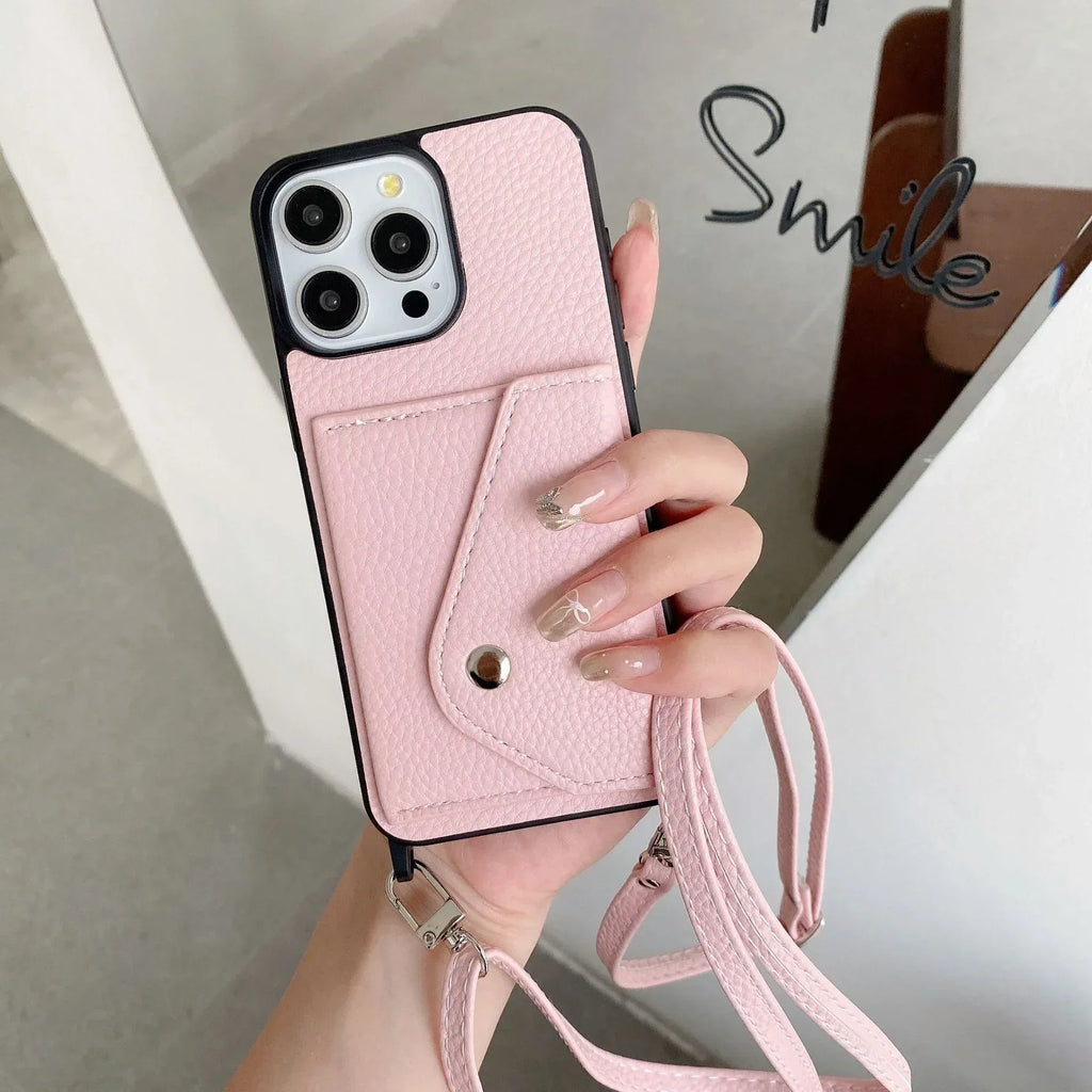 lychee-pattern-crossbody-iphone-case - Viexta