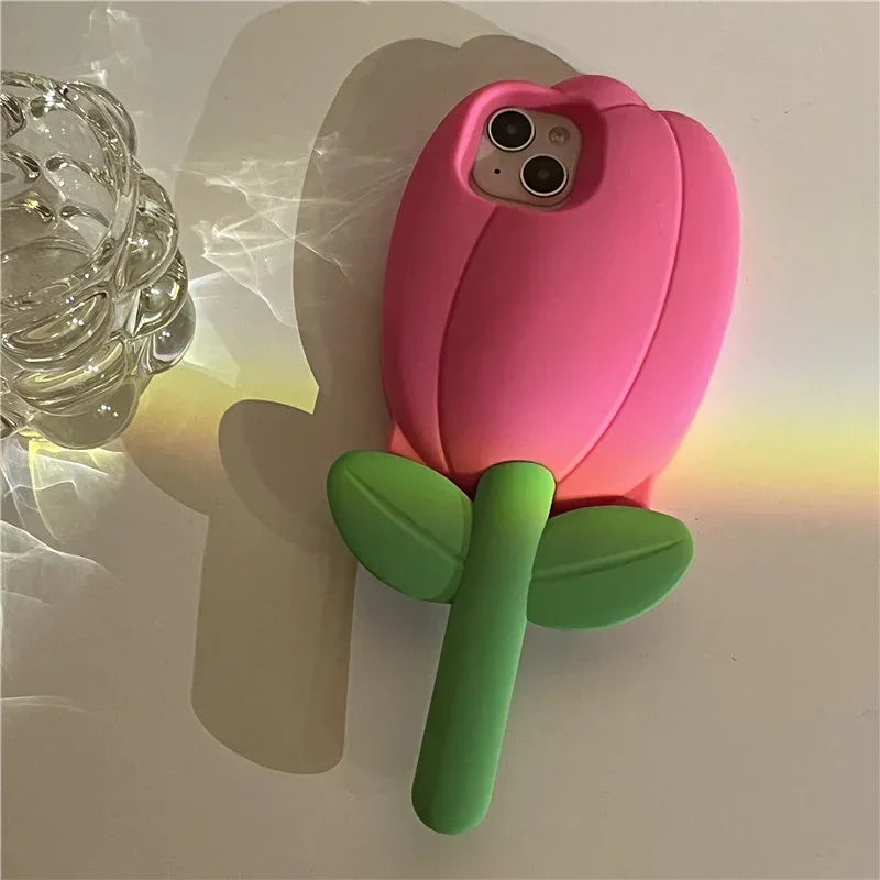 Tulip Flower Silicone Soft Case for IPhone - Viexta