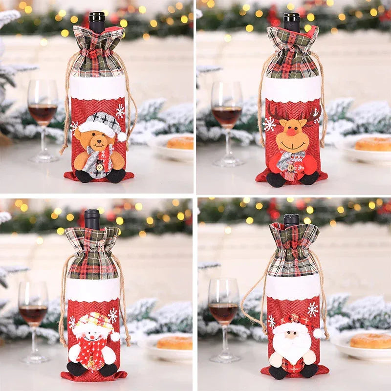 christmas-decorations-christmas-wine-bottle-socks - Viexta