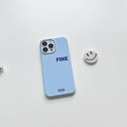 Wind Niche Light Blue Film Shell iPhone case - Viexta