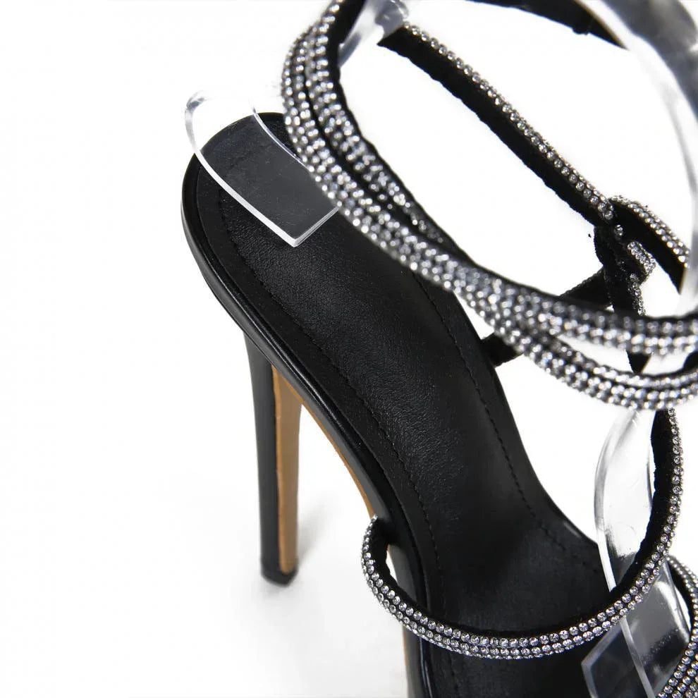Rhinestone Catwalk Show High Heels - Viexta