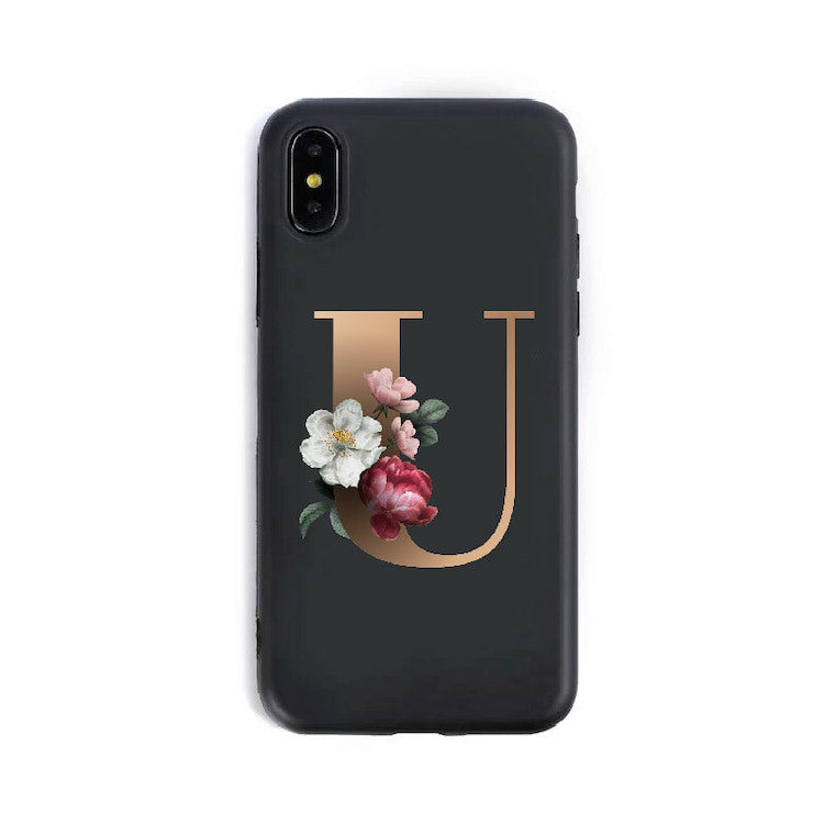 26 English Alphabet Silicone Phone Cases for IPHONE