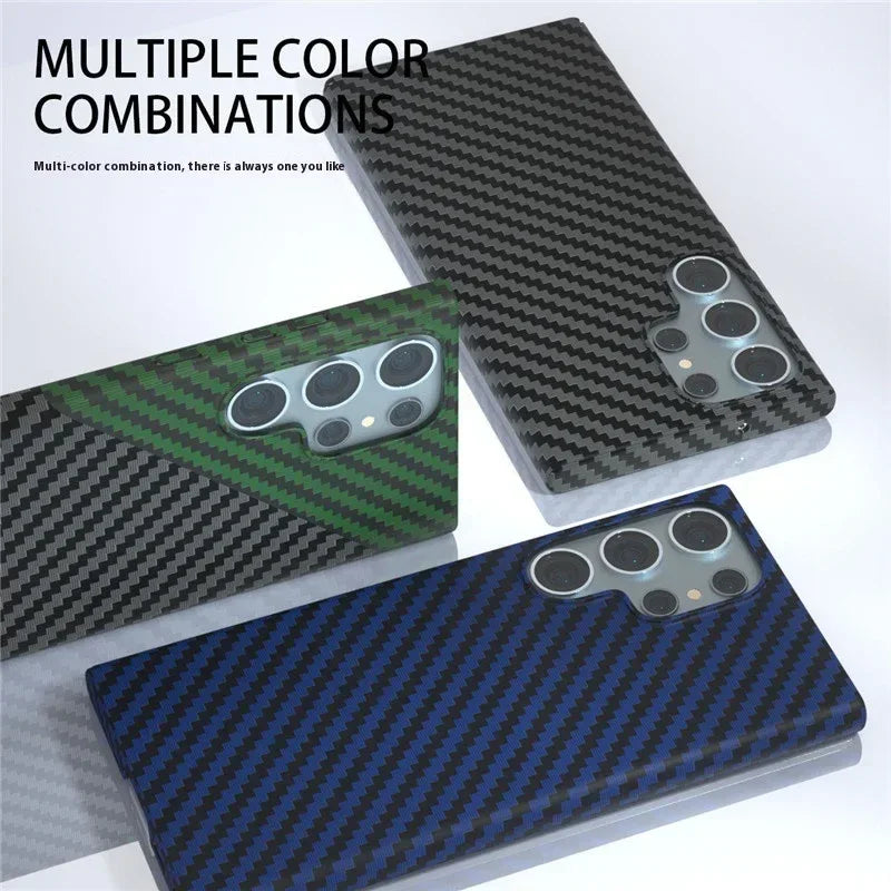 Carbon Fiber Hard Shell Samsung S Series Phone Case - Viexta