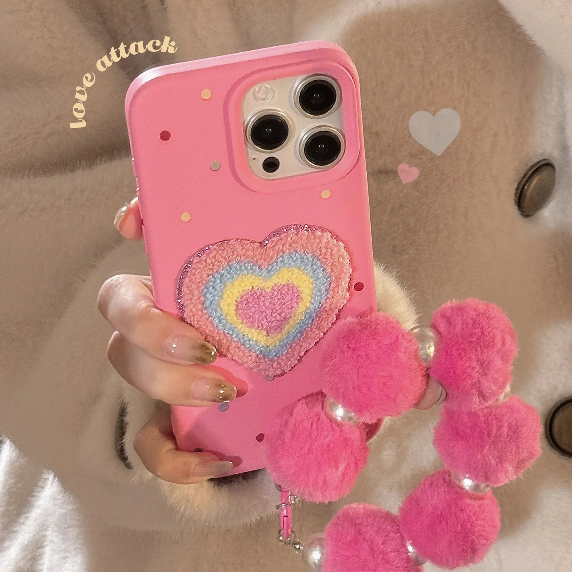 Colorful Heart Bracelet Soft Silicone iPhone Case - Viexta
