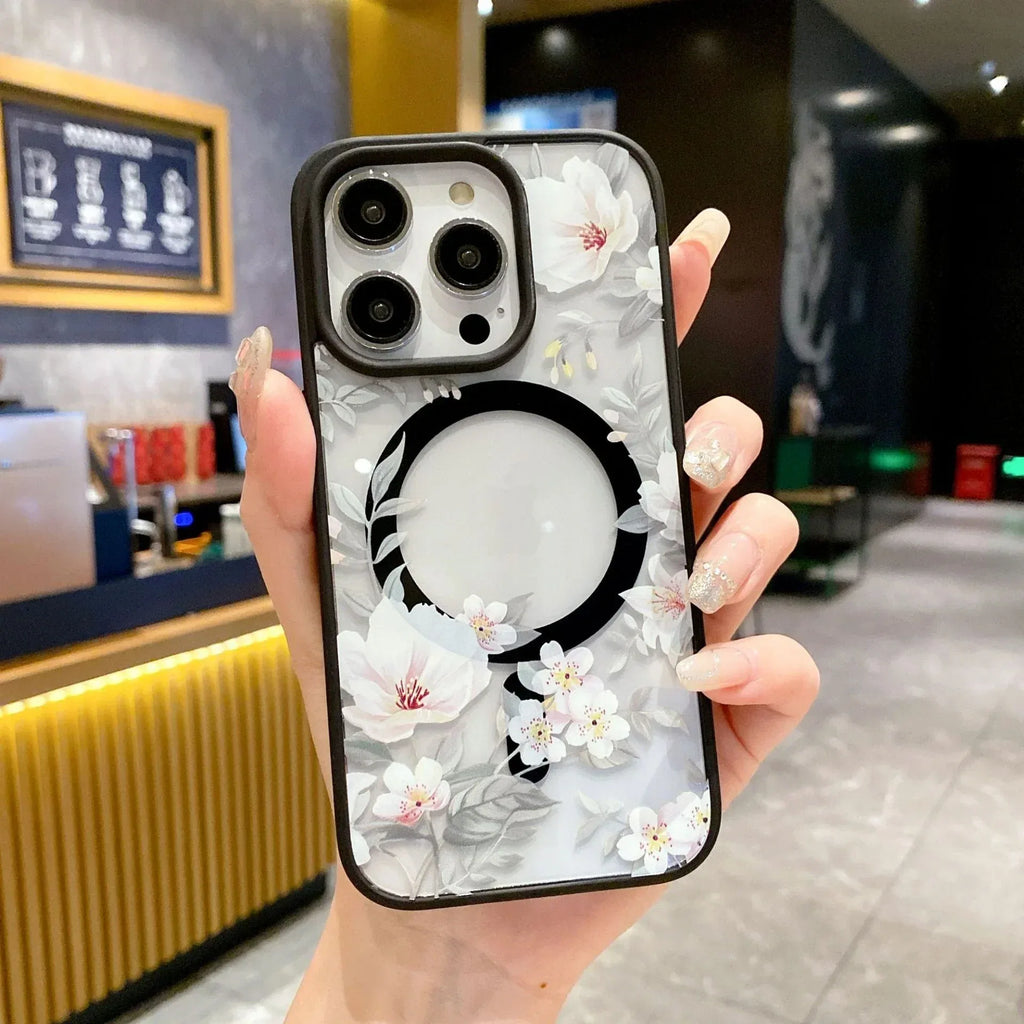 magnetic-acrylic-flower-iphone-case - Viexta