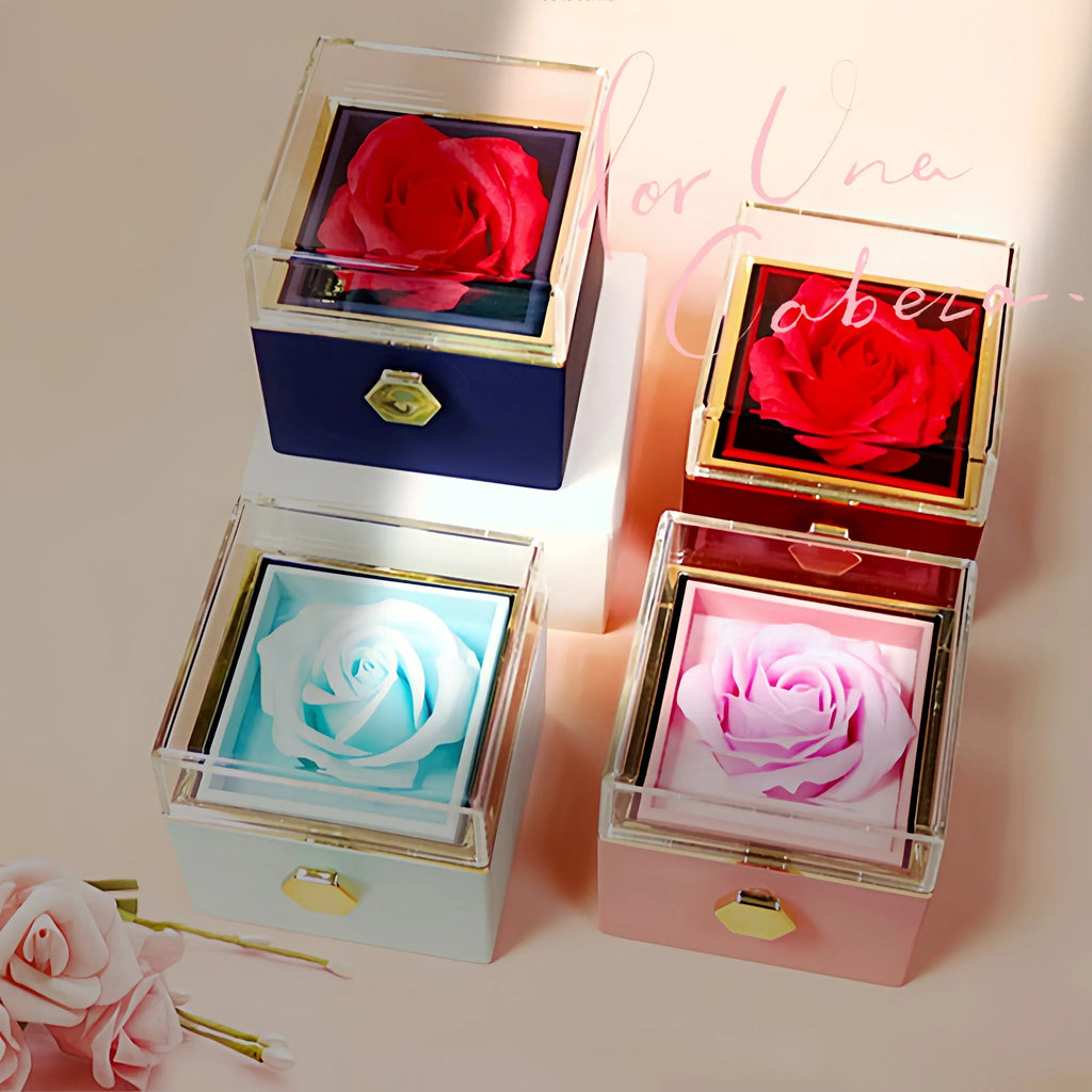 rotating-soap-flower-rose-gift-box - Viexta
