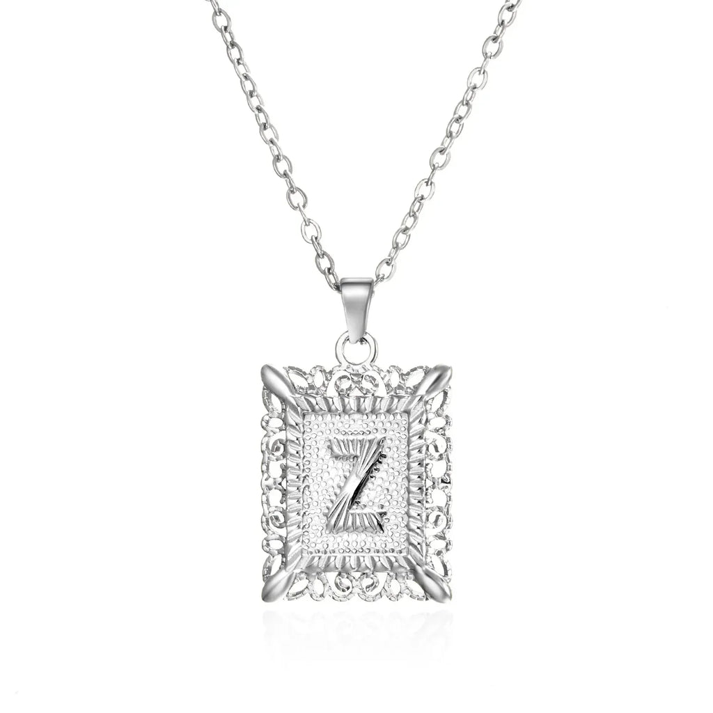 stainless-steel-initial-necklace - Viexta