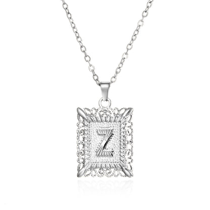 Stainless Steel Initial Necklace