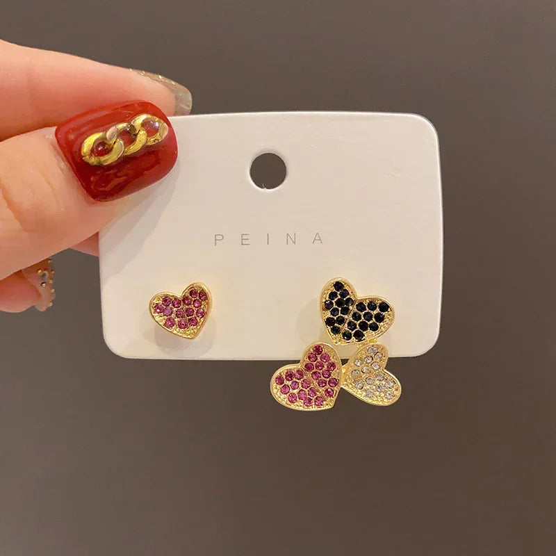 S925 Silver Needle Love Series Earrings - Viexta