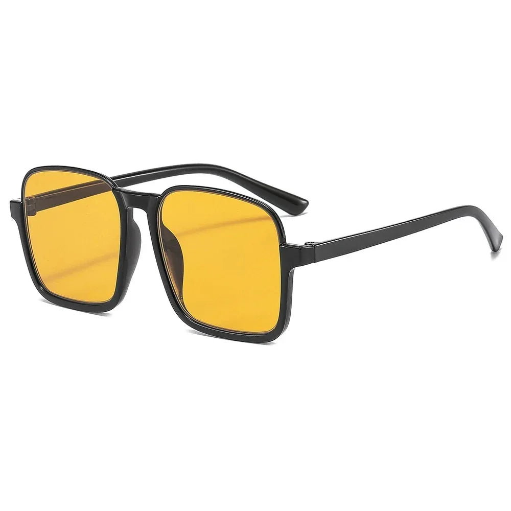 Women's Retro Square Semi-rimless Sunglasses - Viexta
